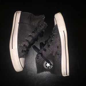 Converse High Tops Black and Patterned